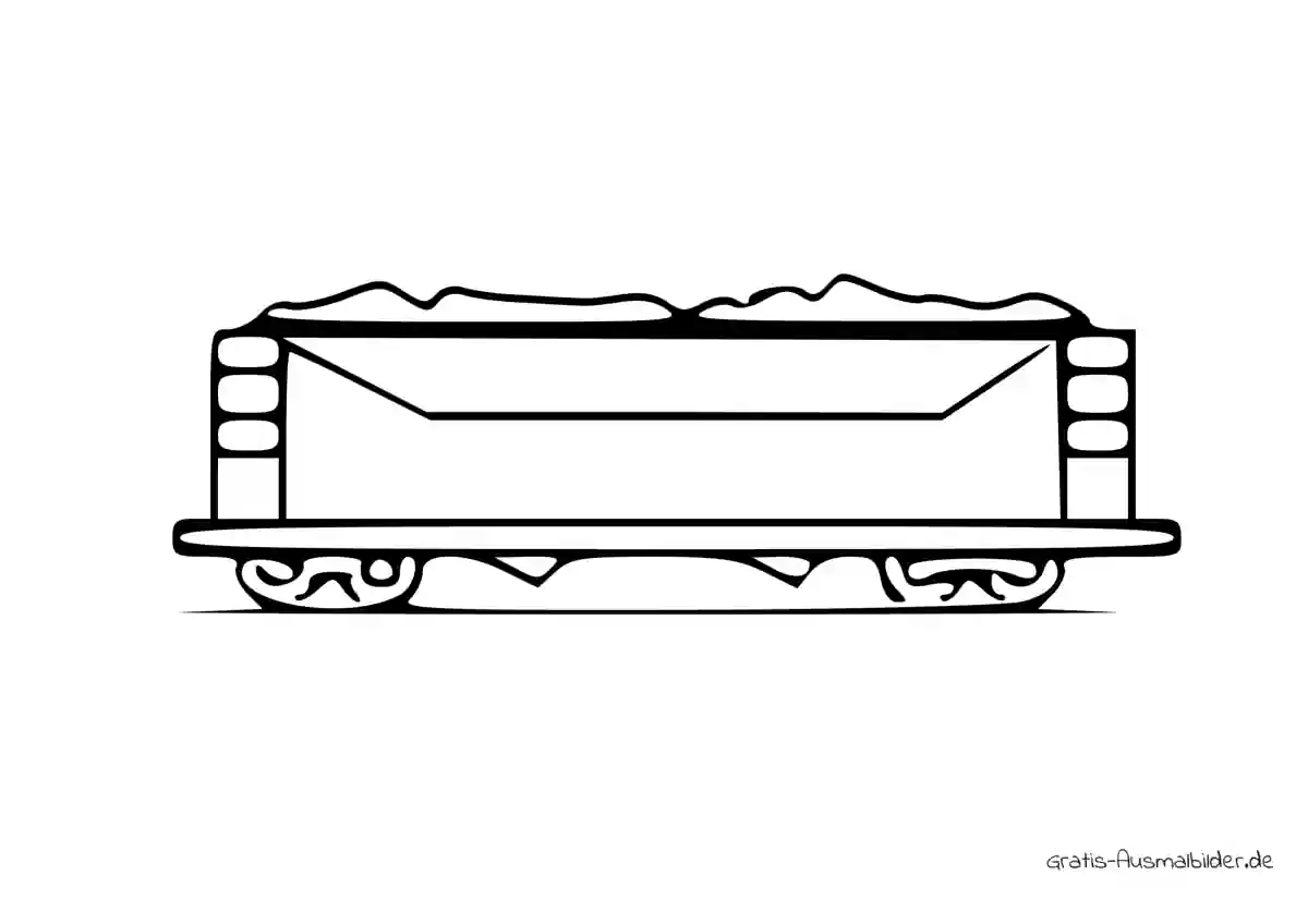 Ausmalbild Wagon mit Kohle