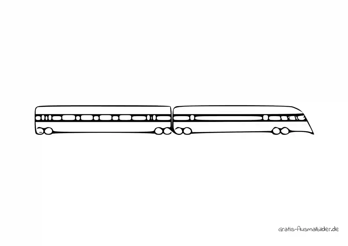 Ausmalbild Zugwagon
