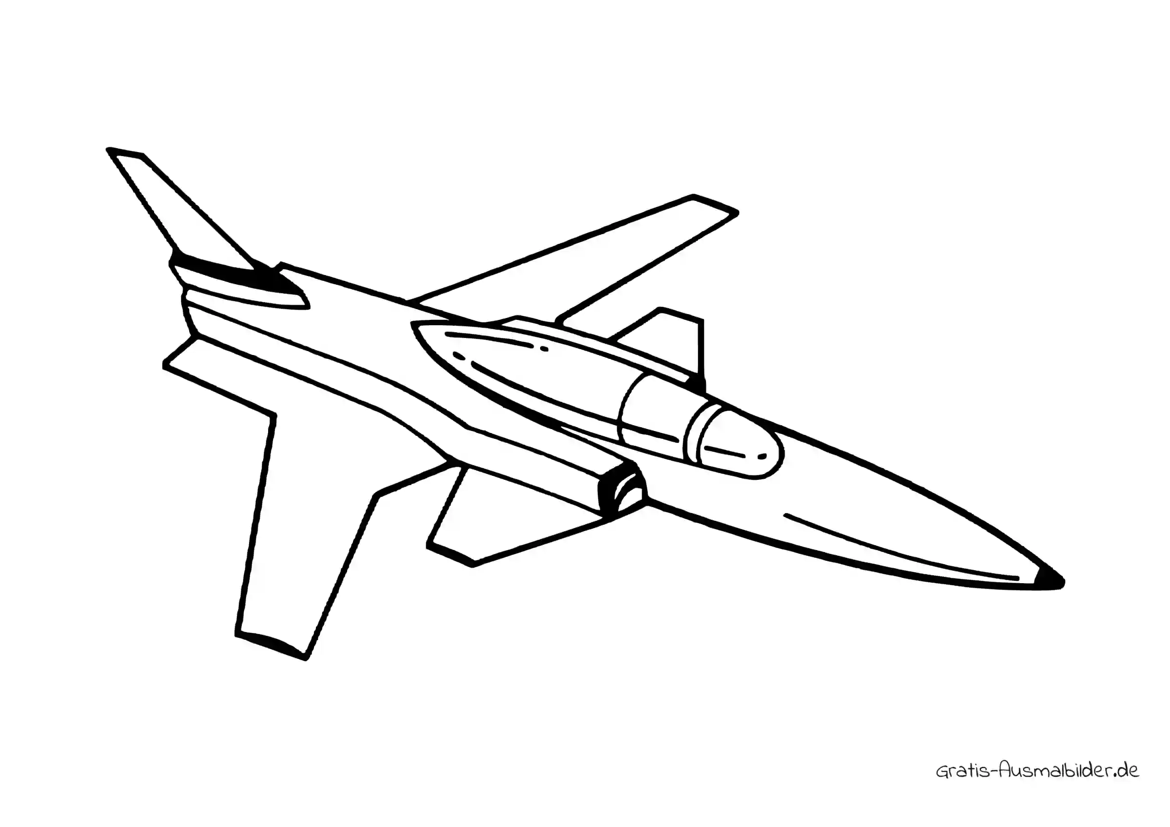 Ausmalbild Kampfjet