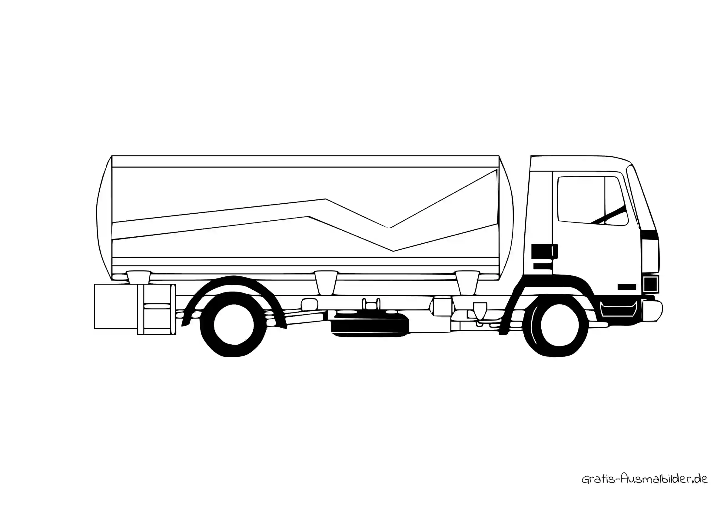 Ausmalbild LKW flüssige Ladung