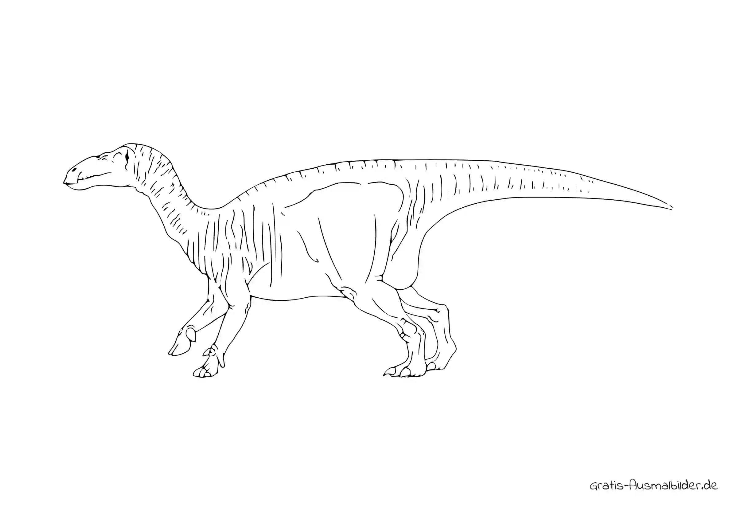 Ausmalbild Dinosaurier Baryonyx